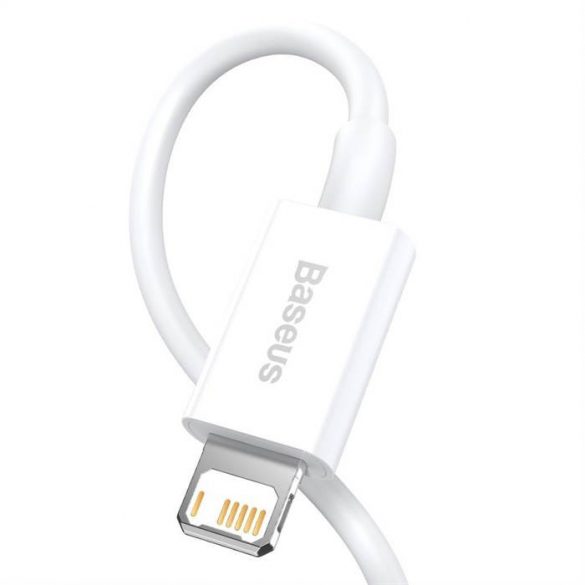 Cablu BASEUS USB la Apple Lightning cu 8 pini 2,4A Seria superioară Încărcare rapidă CALYS-B02 1,5 metri alb