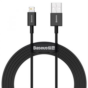 Cablu BASEUS USB la Apple Lightning 8 pini 2,4A Seria superioară Încărcare rapidă CALYS-C01 2 metri negru