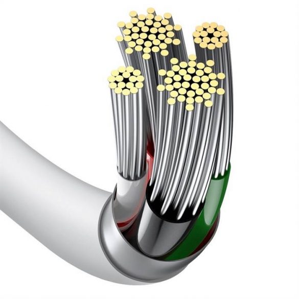 Cablu BASEUS USB la Apple Lightning 8-pini 2,4A Seria superioară Încărcare rapidă CALYS-C02 2 metri alb