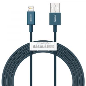 Cablu BASEUS USB la Apple Lightning 8-pini 2,4A Încărcare rapidă superioară CALYS-C03 2m albastru