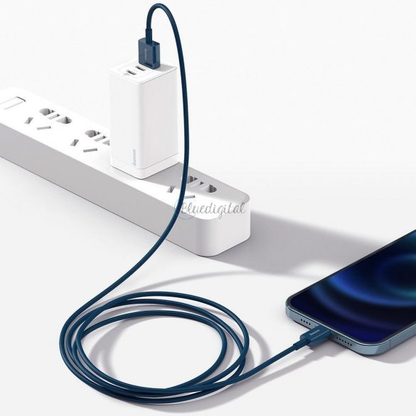 Cablu BASEUS USB la Apple Lightning 8-pini 2,4A Încărcare rapidă superioară CALYS-C03 2m albastru