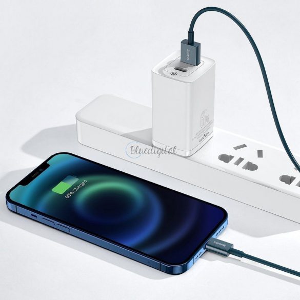 Cablu BASEUS USB la Apple Lightning 8-pini 2,4A Încărcare rapidă superioară CALYS-C03 2m albastru