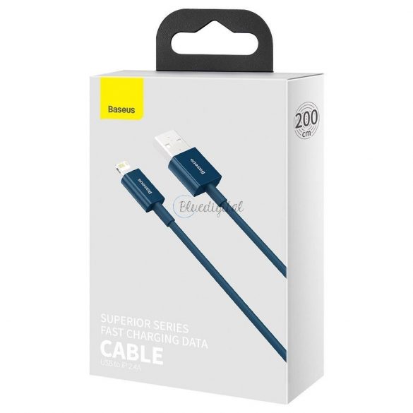 Cablu BASEUS USB la Apple Lightning 8-pini 2,4A Încărcare rapidă superioară CALYS-C03 2m albastru