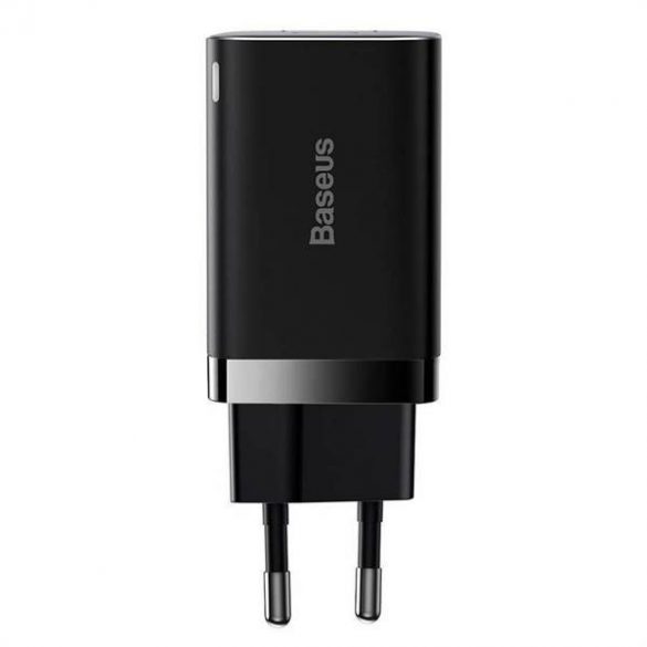 Încărcător BASEUS USB + Tip C Super Si Pro PD 30W negru CCSUPP-E02/CCCJG30UE