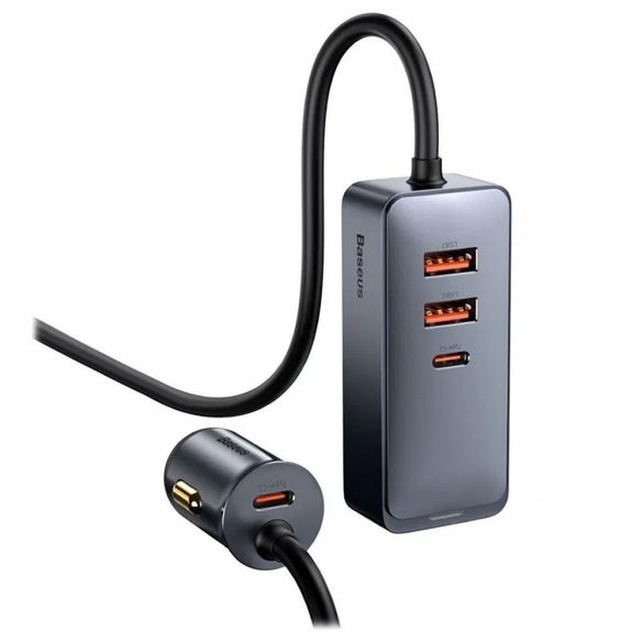 BASEUS încărcător auto multi-port Fast Charge 120W 2x USB 2x tip C gri CCBT-A0G