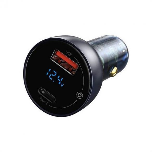 Încărcător auto BASEUS Digital particular USB + Tip C QC3.0 PD 65W ternish CCKX-C0A/VCKX65C