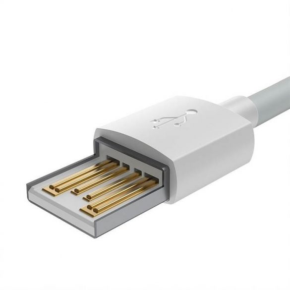 BASEUS cablu USB la Apple Lightning 8-pini 2,4A Simple Wisdom TZCALZJ-02 1,5 metri alb 2 buc în set