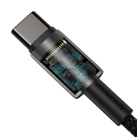 Cablu BASEUS Tip C la Tip C PD100W Livrare putere Tungsten Gold Încărcare rapidă CATWJ-01 1m negru