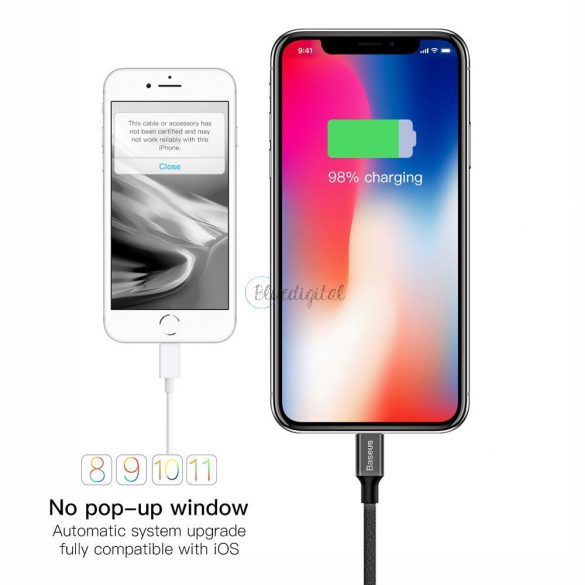 BASEUS cablu USB la o Apple Lightning 8 pini 2A Yvien CALYW-A01 1,8m negru