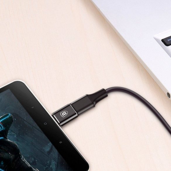 Adaptor BASEUS Micro USB la tip C negru