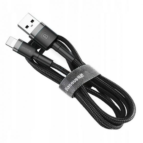 BASEUS cablu USB către Apple Lightning 8 pini 2,4A Cafule CALKLF-AG1 0,5m gri-negru