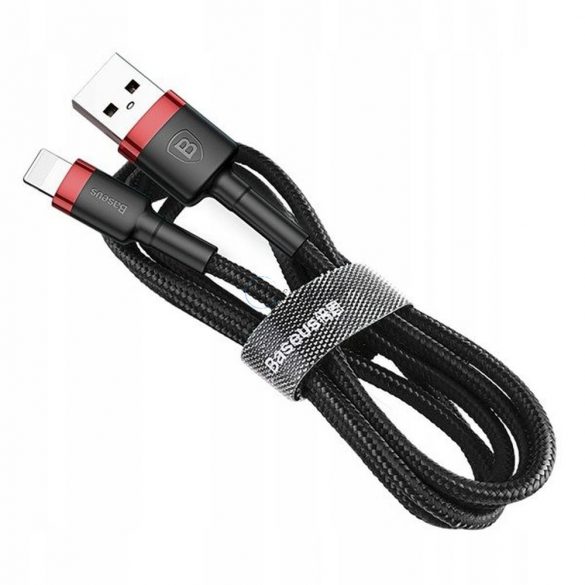 Cablu BASEUS USB la Apple Lightning 8-pini 2,4A Cafule CALKLF-A19 0,5m roșu-negru