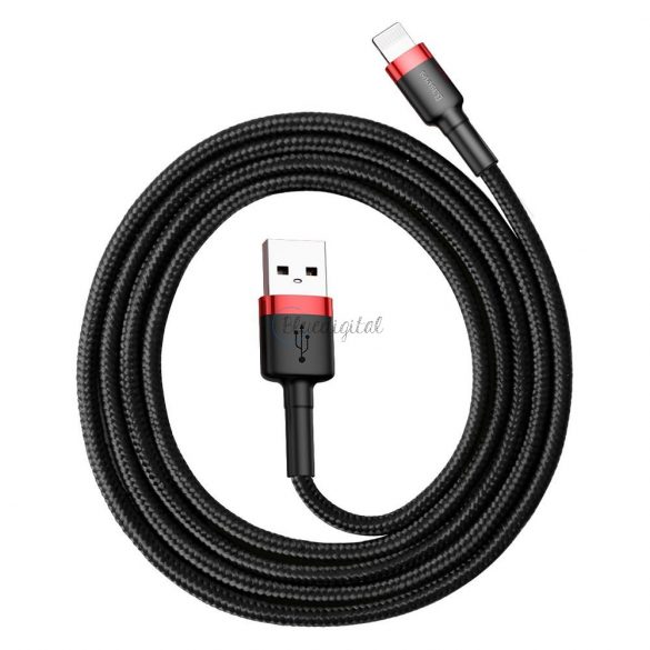 Cablu BASEUS USB la Apple Lightning 8-pini 2,4A Cafule CALKLF-B19 1m roșu-negru