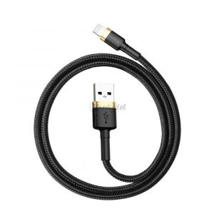 Cablu BASEUS USB la Apple Lightning 8-pini 2,4A Cafule CALKLF-BV1 1m auriu-negru