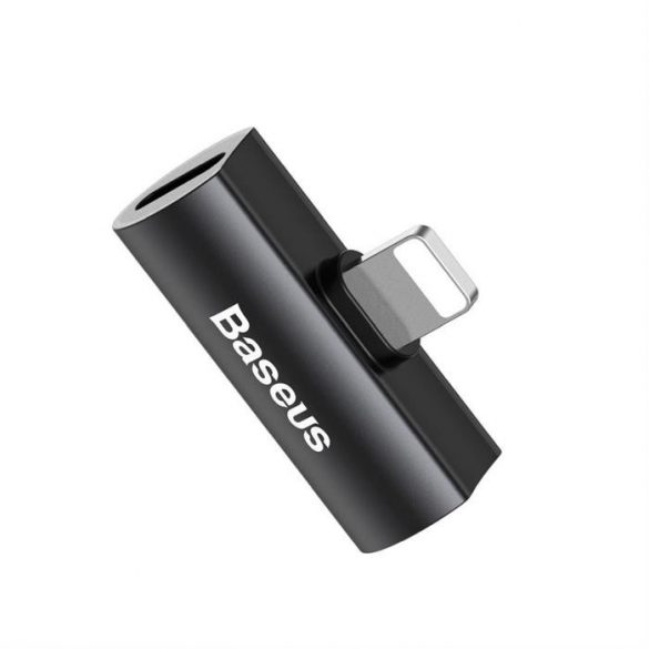 Adaptor BASEUS HF de la pentru iPhone Lightning 8-pini la 2x Lightning Black CAL46-01