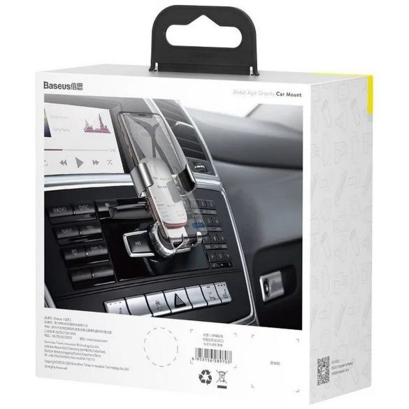 BASEUS suport auto Metal Age Gravity Car Mount (versiune CD) negru SUYL-J01