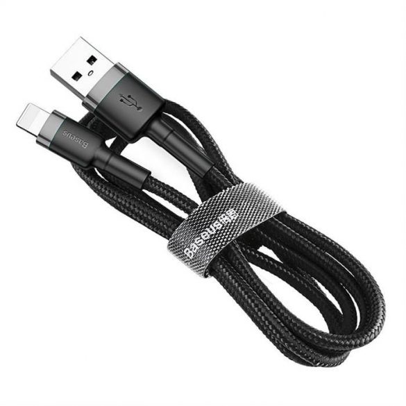 Cablu cafenea BASEUS USB pentru iPhone Lightning 8-pini 2A CALKLF-RV1 3 metri Aur-Negru