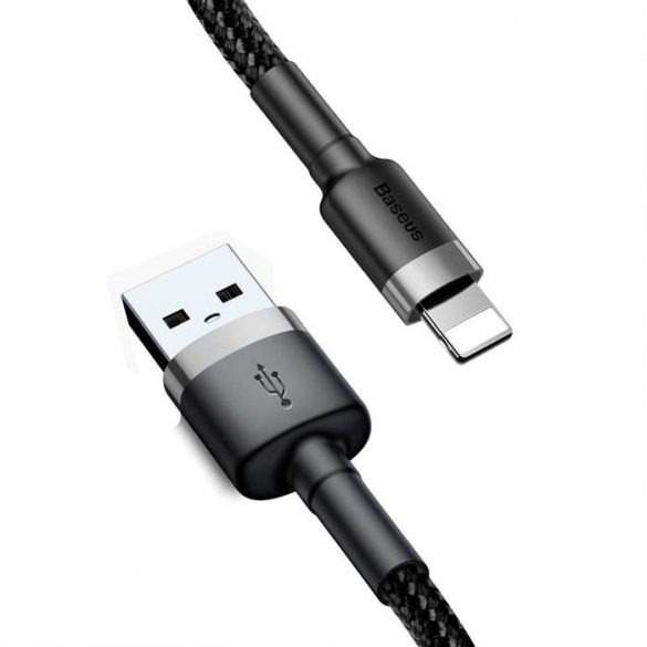 Cablu cafenea BASEUS USB pentru iPhone Lightning 8-pini 2A CALKLF-RV1 3 metri Aur-Negru