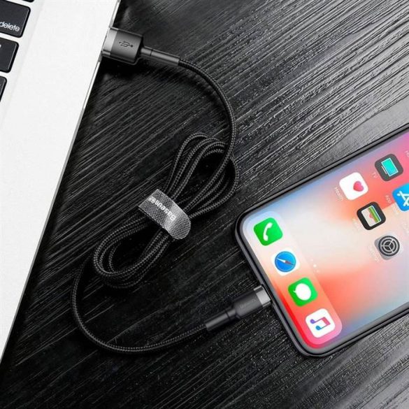 Cablu cafenea BASEUS USB pentru iPhone Lightning 8-pini 2A CALKLF-RV1 3 metri Aur-Negru