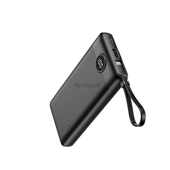 Power Bank VEGER C10 - 10 000mAh (Micro + Typ C + Lightning 8-pin) negru