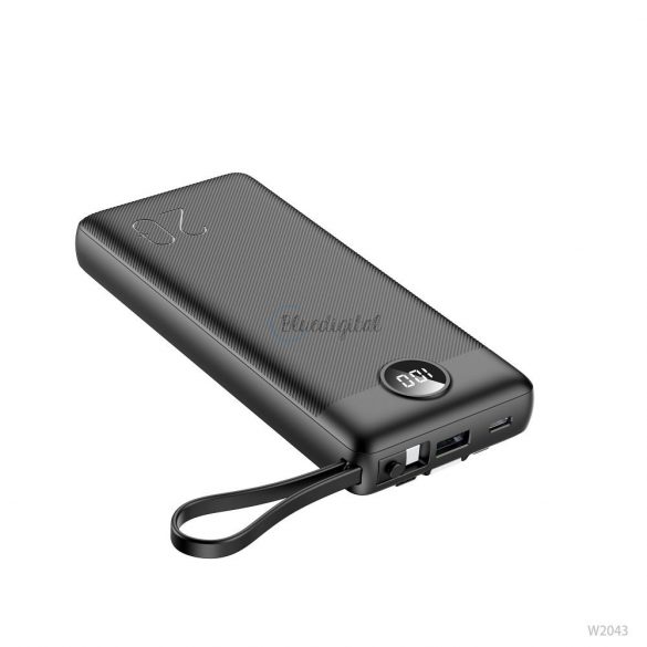 Power Bank VEGER C20 - 20 000mAh (Micro + Typ C + Lightning 8-pin) negru