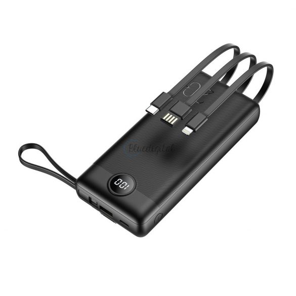 Power Bank VEGER C20 - 20 000mAh (Micro + Typ C + Lightning 8-pin) negru