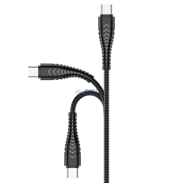 Cablu VEGER USB la tip C 2,4A 2,0 v104 V104 1,2m negru