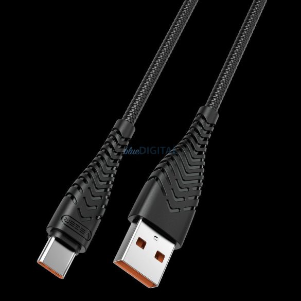 Cablu VEGER USB la tip C 2,4A 2,0 v104 V104 1,2m negru