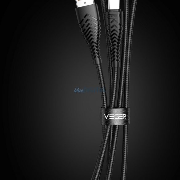 Cablu VEGER USB la tip C 2,4A 2,0 v104 V104 1,2m negru