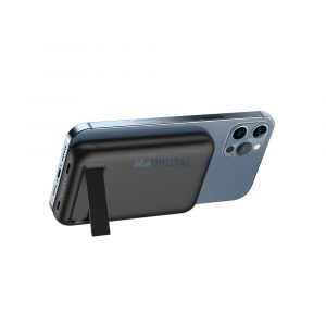 Power Bank VEGER MagOn cu suport pentru încărcare wireless MagSafe 15W- 5 000mAh PD20W negru (V0553P)