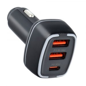 PAVAREAL încărcător auto Tip C PD 20W + USB 3A PA-CC65 negru