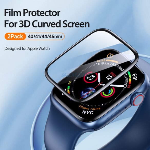 Dux Ducis LCD PMMA ecran protector cu margine neagră Apple Watch 10 42mm - 2 bucăți