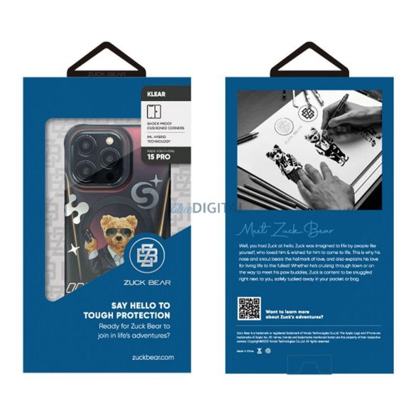 Husă compatibilă Zuck Bear Berlin Boss Mag MagSafe pentru iPhone 16 Pro Max - model "eins suave"