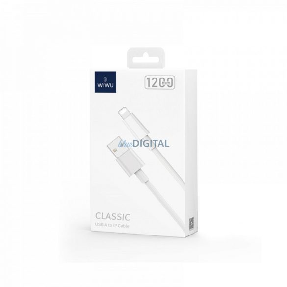 WiWU - Cablu de date din seria Classic Wi-C006 USB A la Lightning 2,4A - alb