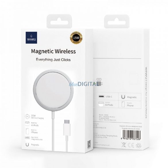 WiWU - Încărcător wireless compatibil cu MagSafe Wi-W009 15W