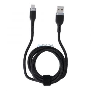 WiWU - Cablu de date Seria Platinum Wi-C019 USB A la Micro USB 3A 1,2m - negru