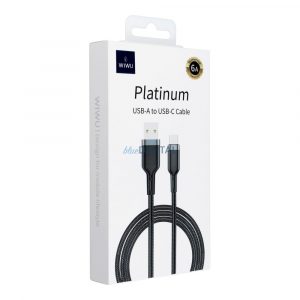 WiWU - Cablu de date din seria Platinum Wi-C021 USB A la USB C 6A (numai telefoane Huawei) 1,2 m - negru