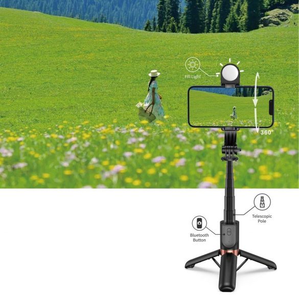 WiWU - Mini Selfie Stick Wi-SE011 cu funcție de trepied