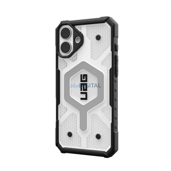 (UAG) Urban Armor Gear Pathfinder Clear MagSafe Carcasă compatibilă pentru iPhone 16 Plus - negru transparent