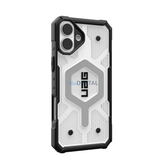 (UAG) Urban Armor Gear Pathfinder Clear MagSafe Carcasă compatibilă pentru iPhone 16 Plus - negru transparent