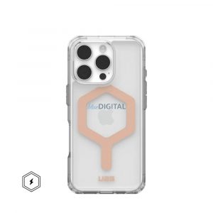 (UAG) Urban Armor Gear Plyo MagSafe Carcasă compatibilă pentru iPhone 16 Pro - Transparent Rose Gold