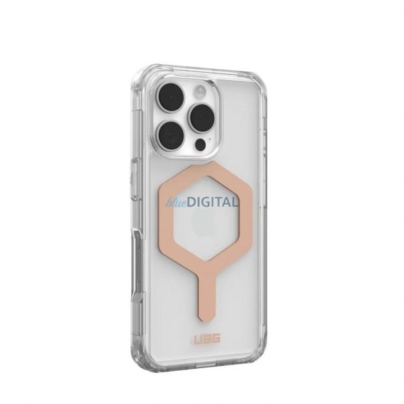 (UAG) Urban Armor Gear Plyo MagSafe Carcasă compatibilă pentru iPhone 16 Pro - Transparent Rose Gold