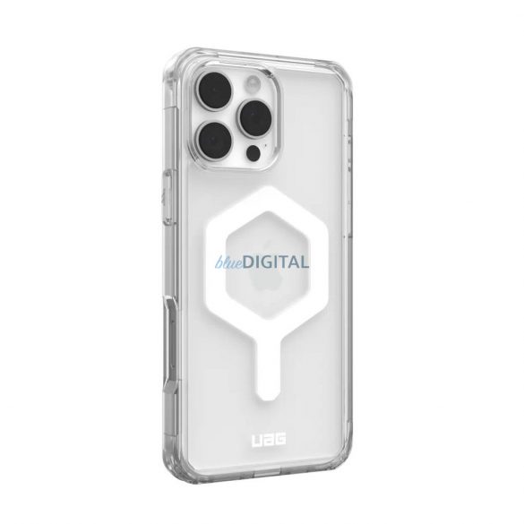 (UAG) Urban Armor Gear Plyo MagSafe caz compatibil pentru iPhone 16 Pro Max - transparent-alb