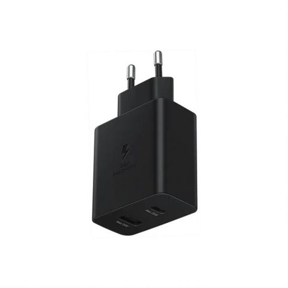 Încărcător rapid original Samsung EP-TA220NBEGEU (doar cap) 1x USB C, 1x USB A 3A 35W negru blister