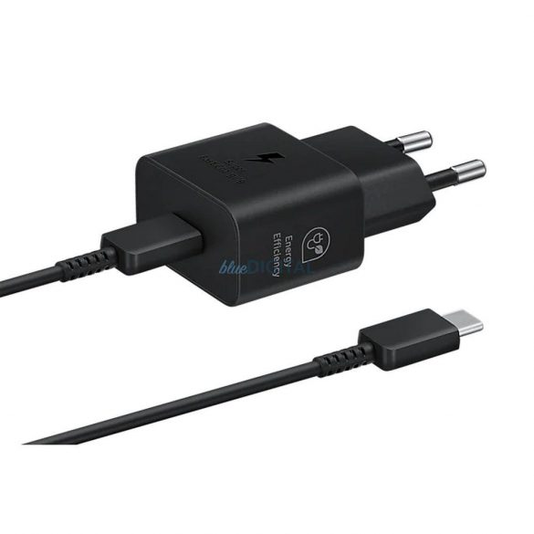 Încărcător de perete original Samsung GaN încărcător super rapid EP-T2510XBEGEU USB Typ C 3A 25W blister negru