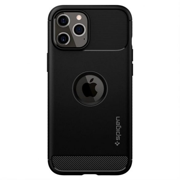 Husa SPIGEN Rugged Armor pentru IPHONE 12 / 12 PRO negru mat