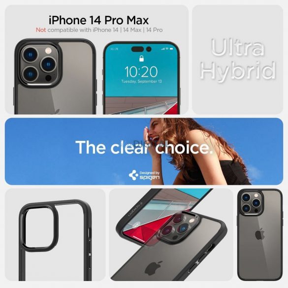 Husa SPIGEN Ultra Hybrid pentru IPHONE 14 PRO MAX negru mat