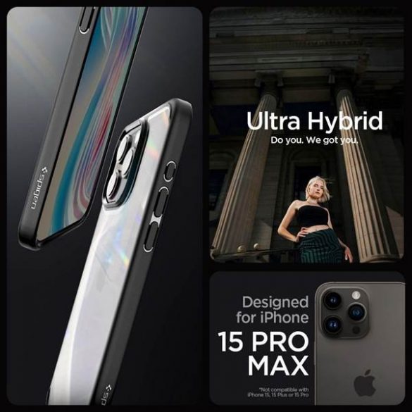 SPIGEN Ultra Hybrid pentru IPHONE 15 PRO MAX negru mat