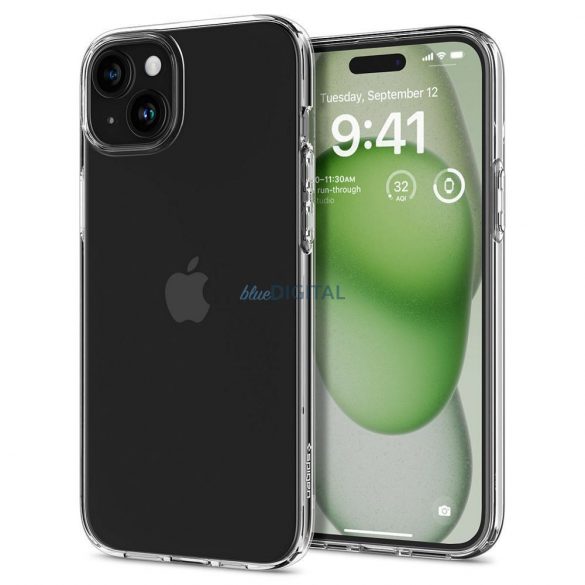 Husa cristale lichide SPIGEN pentru IPHONE 15 PLUS transparenta