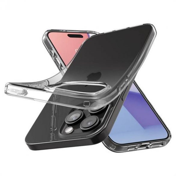 Husa cu cristale lichide SPIGEN pentru IPHONE 15 PRO transparenta